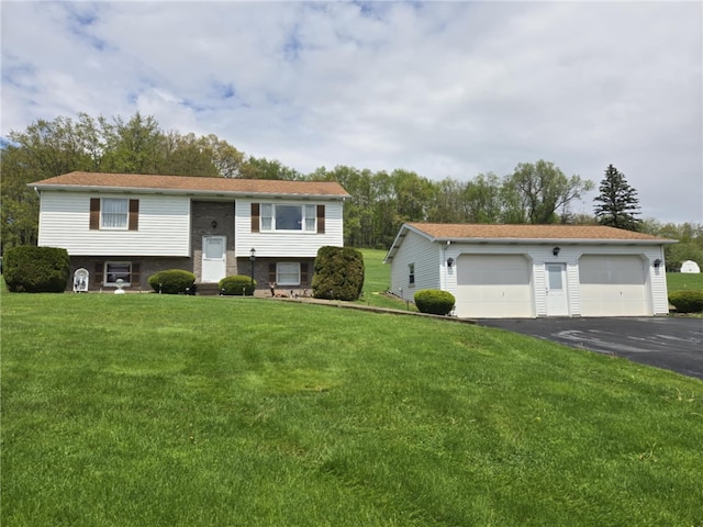 861 Chicora Rd, Oakland Twp, PA 16025 - bi-level home featuring a front yard and aphalt driveway