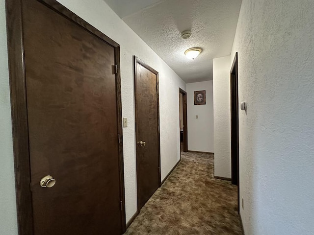 861 Chicora Rd, Oakland Twp, PA 16025 - corridor featuring a textured ceiling, a textured wall, and carpet floors