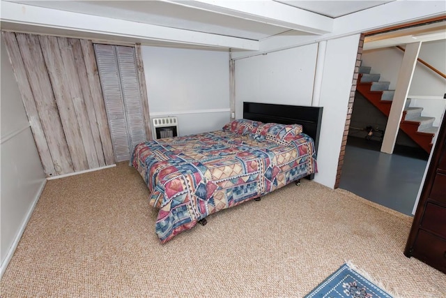 761 Dawson St, California, PA 15419 - bedroom with heating unit and carpet