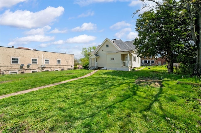 exterior space featuring a yard