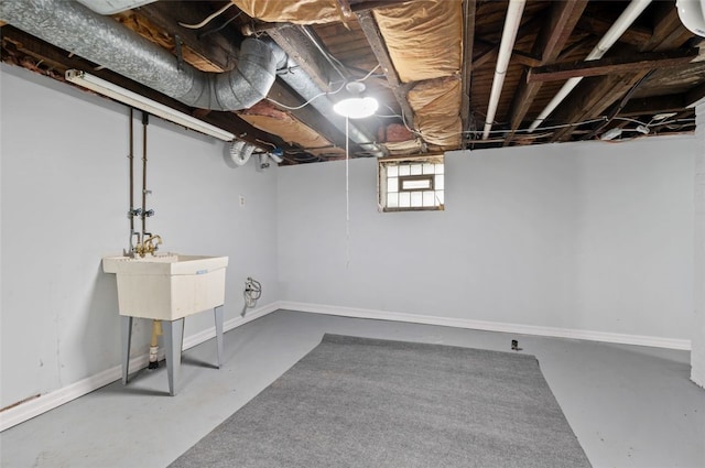 view of basement