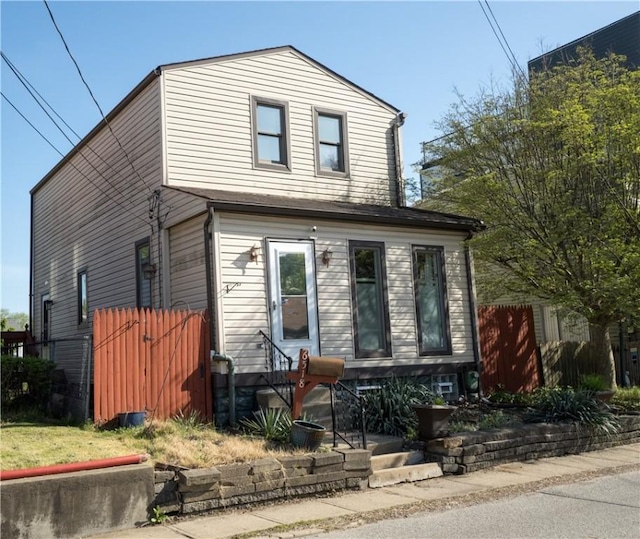 6518 Adelphia St, Stanton Heights, PA 15206 - view of front of property featuring entry steps and fence