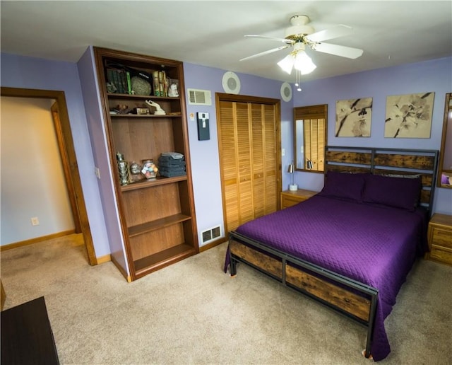 6518 Adelphia St, Stanton Heights, PA 15206 - carpeted bedroom featuring a ceiling fan, baseboards, and visible vents