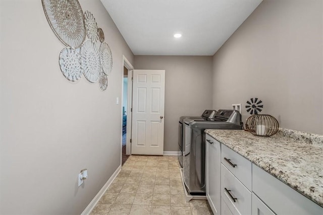 2623 Arno Dr, Oakdale, PA 15071 - washroom featuring baseboards, separate washer and dryer, and cabinet space