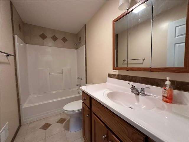 1960 E End Rd, Shippenville, PA 16254 - full bath featuring tile patterned flooring, toilet, washtub / shower combination, and vanity