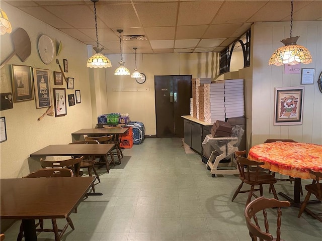 557 Mckean Ave, Donora, PA 15033 - dining space with a drop ceiling and light flooring