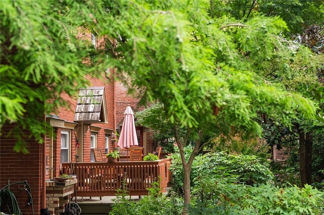 2220 Sarah St, South Side, PA 15203 - view of yard featuring a wooden deck