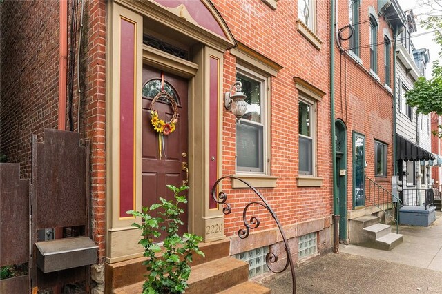 2220 Sarah St, South Side, PA 15203 - entrance to property with brick siding