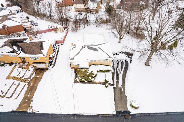 1079 Hedy Lynn Dr, North Huntingdon, PA 15642 - snowy aerial view with a residential view