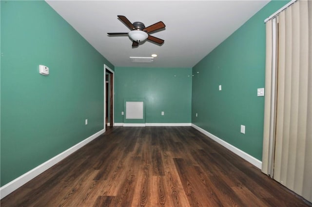 3053 Scheinbach Rd, Jefferson Hills, PA 15332 - empty room with ceiling fan, wood finished floors, and baseboards