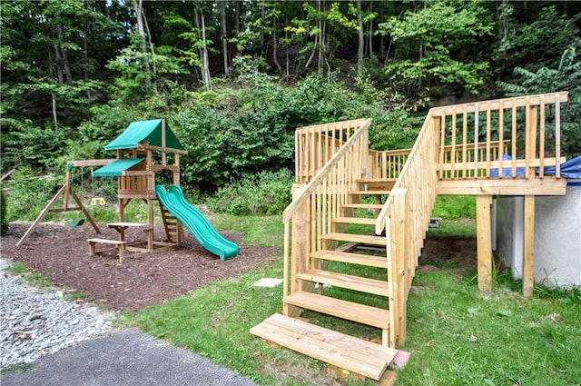 3053 Scheinbach Rd, Jefferson Hills, PA 15332 - view of play area with stairs and a deck