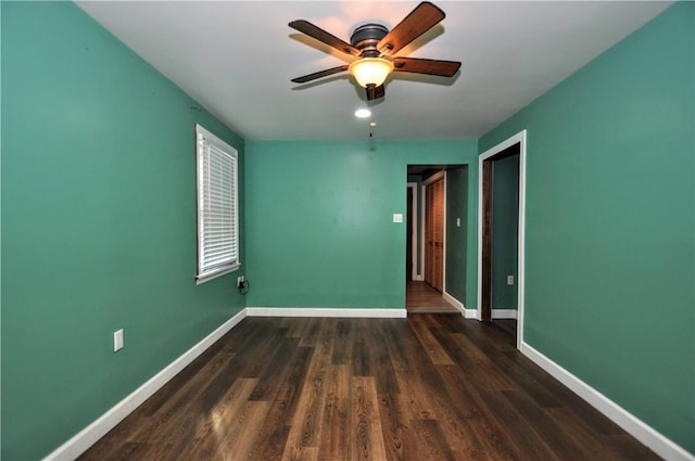 3053 Scheinbach Rd, Jefferson Hills, PA 15332 - unfurnished room featuring ceiling fan, baseboards, and wood finished floors