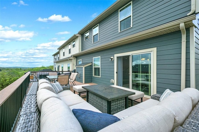 7005 Augusta Ln, Penn Twp Wml, PA 15644 - wooden deck with an outdoor living space and outdoor dining area