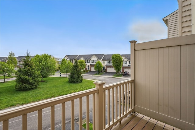 balcony featuring a residential view