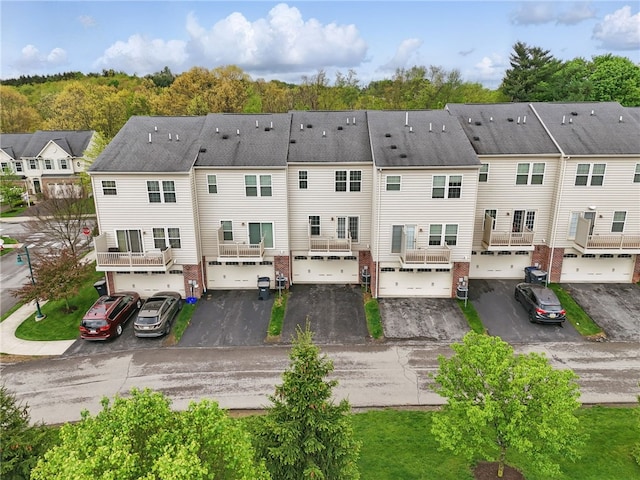 aerial view of residential area