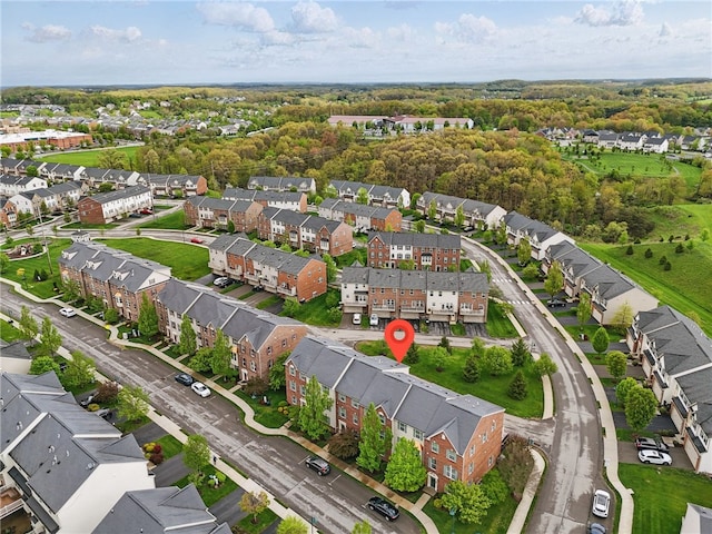 aerial view of residential area