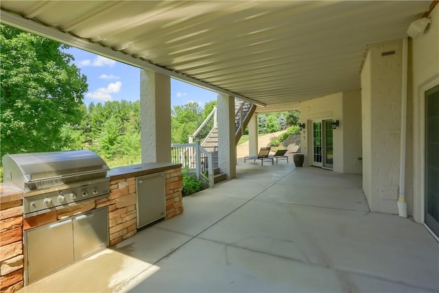 107 Mirage Dr, Cranberry Twp, PA 16066 - view of patio / terrace with exterior kitchen, area for grilling, and stairway