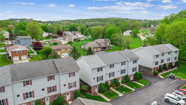 aerial view of residential area