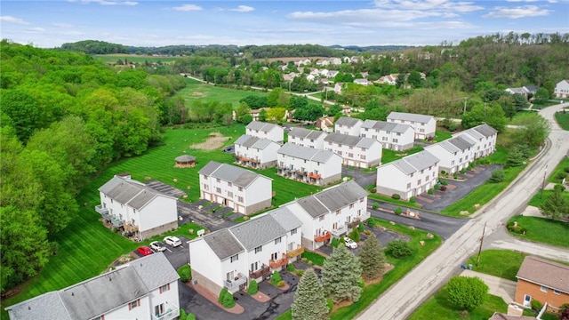 aerial view of residential area