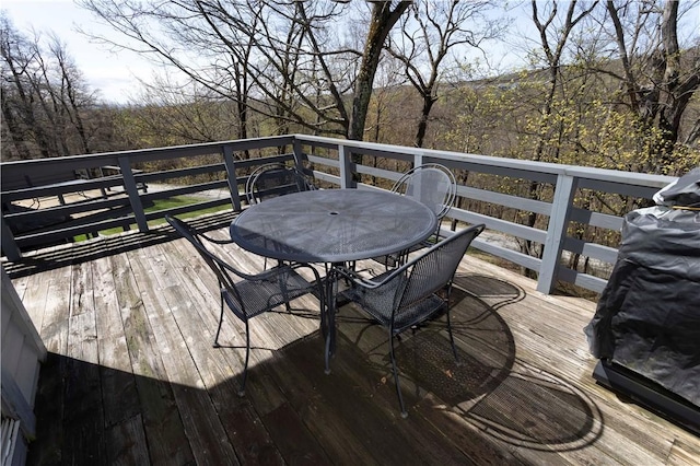 4308 Swiss Mountain Dr, Seven Springs Resort, PA 15622 - wooden deck featuring outdoor dining space