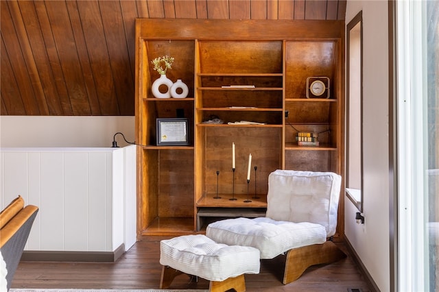 sitting room featuring wood finished floors