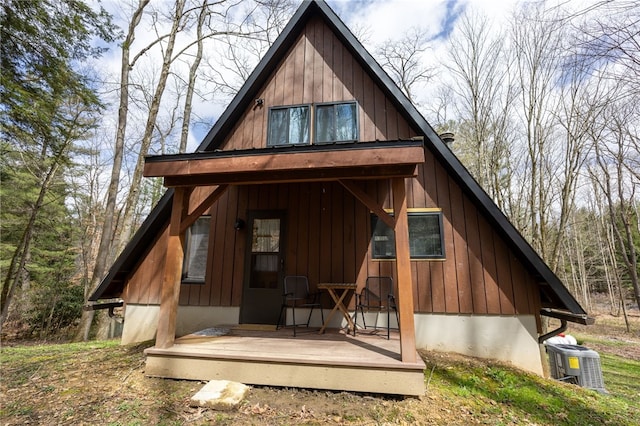 view of front of house with central AC unit