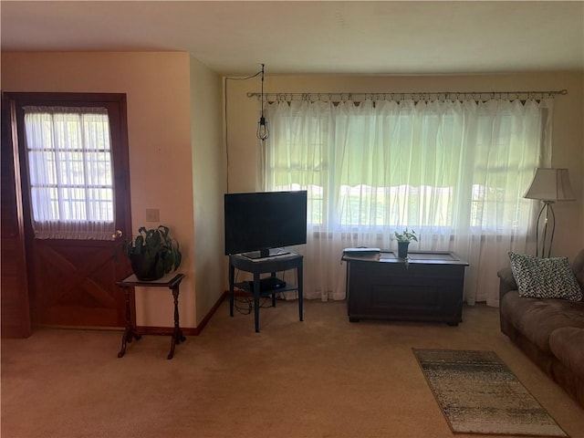 205 S Keel Ridge Rd, Hermitage, PA 16148 - living area featuring carpet floors and baseboards