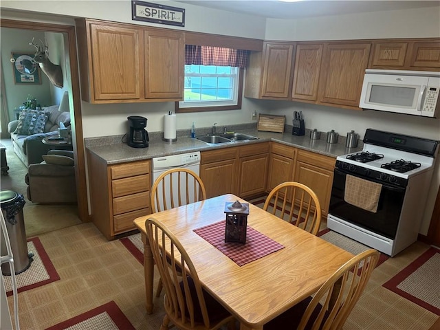 205 S Keel Ridge Rd, Hermitage, PA 16148 - kitchen with white appliances and a sink