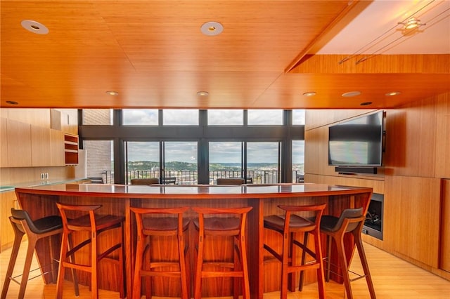 1000 Grandview Ave Unit 1207, Mt Washington, PA 15211 - bar with wood ceiling and light wood-style flooring
