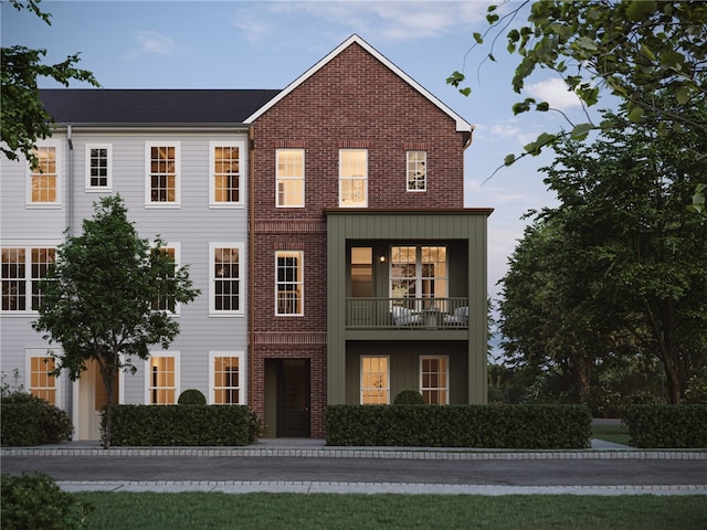 201 Oliver Way, Cranberry Twp, PA 16066 - view of front of house featuring brick siding and a balcony