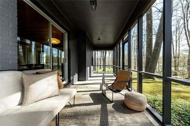 view of sunroom / solarium