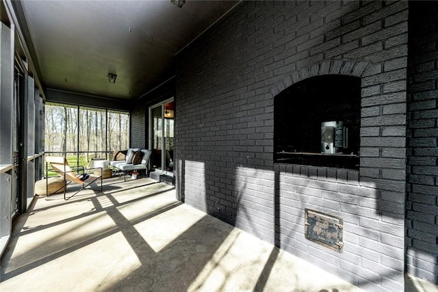 view of sunroom