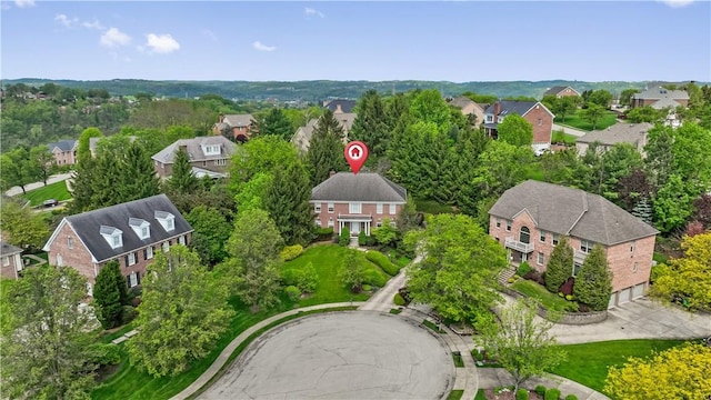 aerial view of residential area