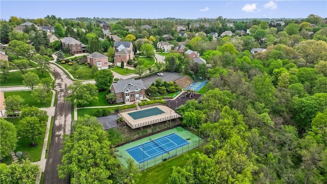 aerial perspective of suburban area