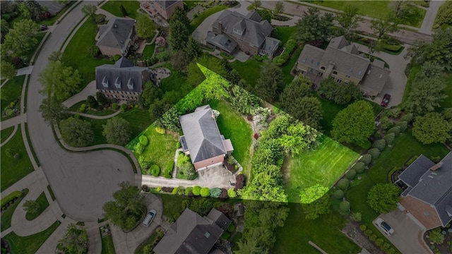 view of property location with nearby suburban area and property parcel outlined