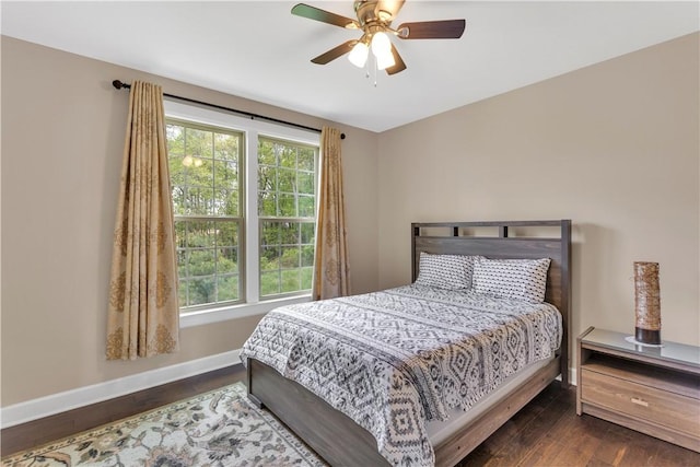 1765 Stevensan Dr, Franklin Park, PA 15143 - bedroom with wood finished floors, baseboards, and a ceiling fan
