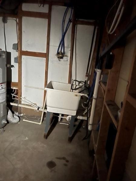 816 Franklin Ave, Aliquippa, PA 15001 - utility room featuring water heater and a sink