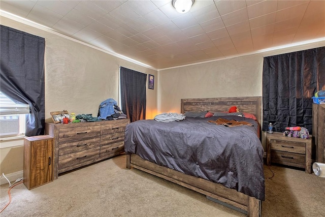 108 Pandora Dr, Derry Twp, PA 15627 - carpeted bedroom featuring crown molding and a textured wall