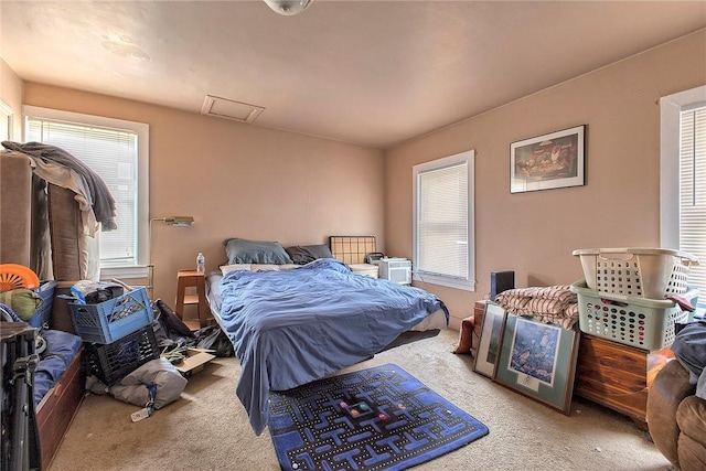 108 Pandora Dr, Derry Twp, PA 15627 - bedroom featuring carpet flooring, multiple windows, and attic access