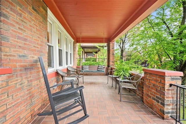 view of patio / terrace with a porch