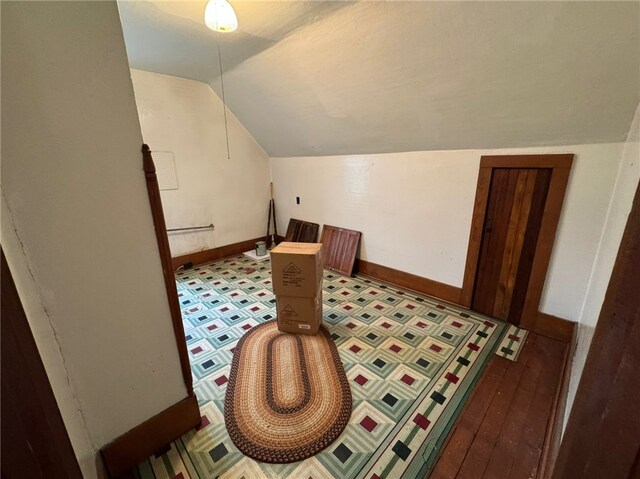 816 Main St, Brockway, PA 15824 - additional living space with lofted ceiling, baseboards, and wood finished floors