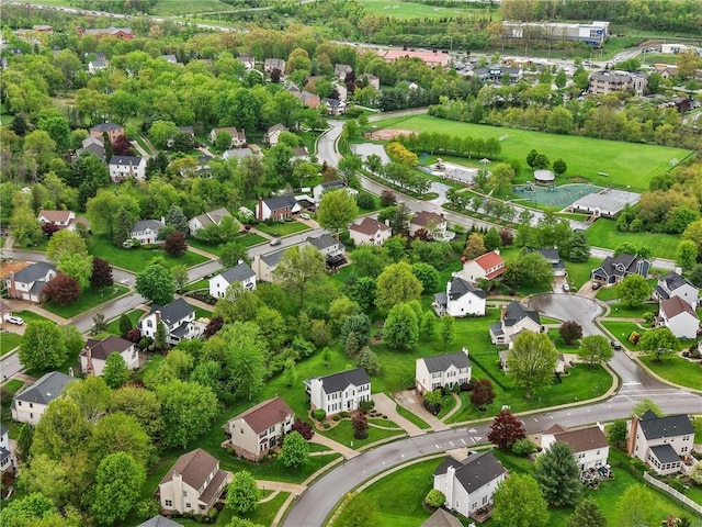 aerial view of residential area