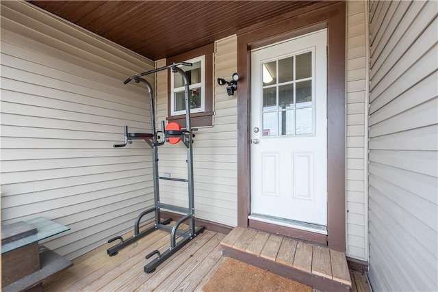 view of doorway to property