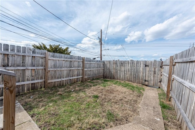view of fenced backyard