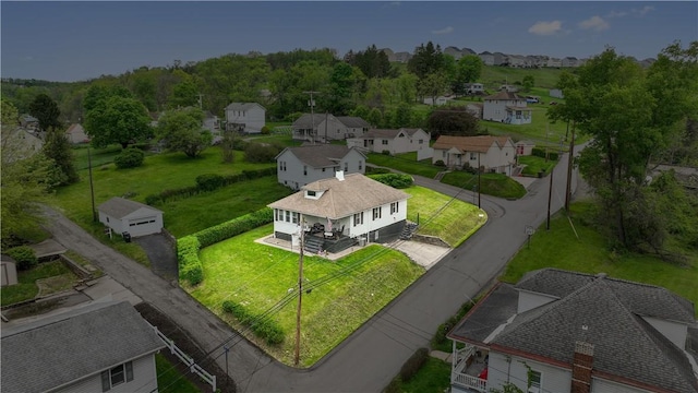 aerial view of residential area