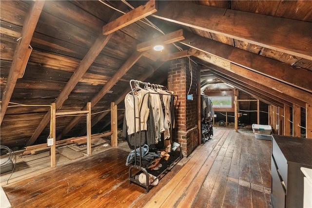 view of attic