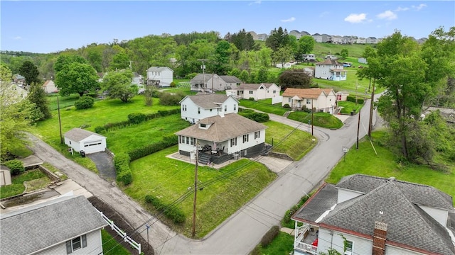 aerial perspective of suburban area