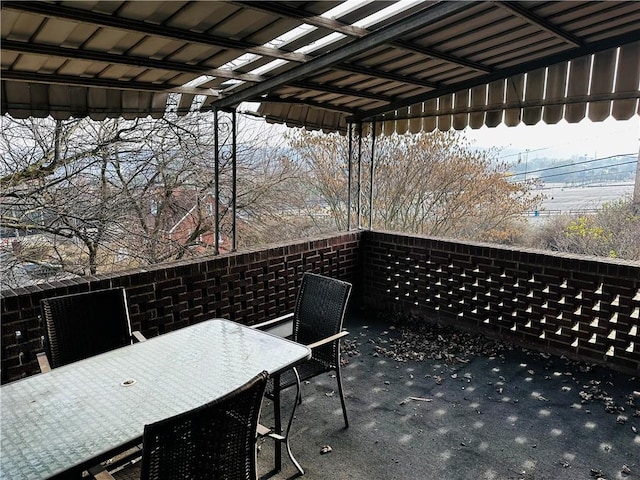 view of patio featuring outdoor dining space