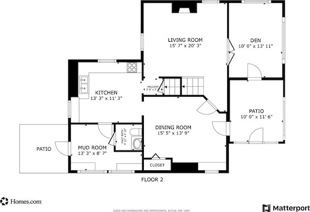 206 Constitution St, Perryopolis, PA 15473 - property floor plan