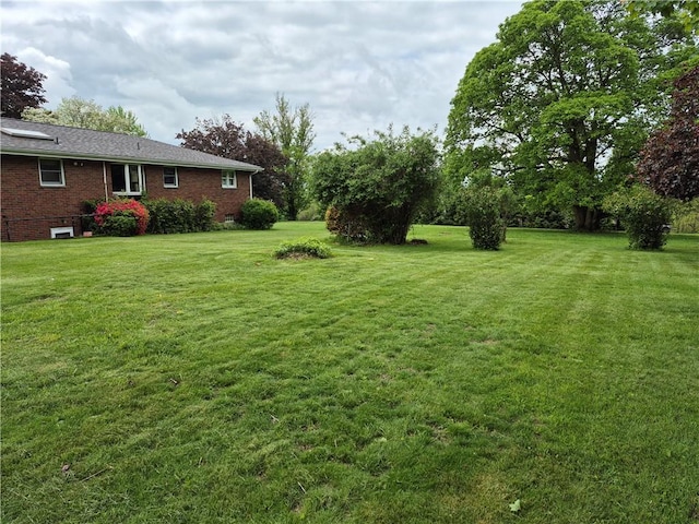 view of green lawn